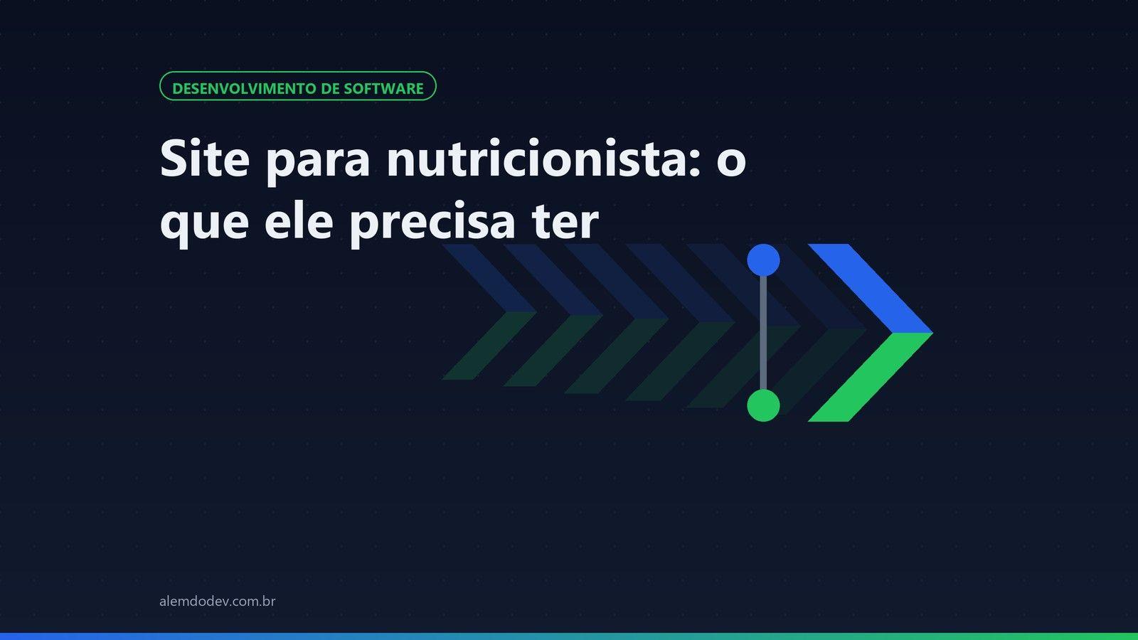 Capa do post: Site para nutricionista, o que ele precisa ter